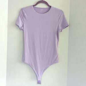 Express Lavender Body Contour Compression Short Sleeve Bodysuit Size M  NWT